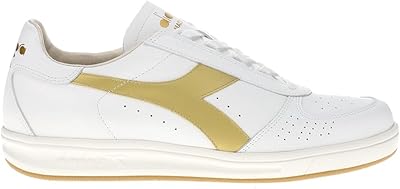 حذاء رياضي Diadora B.Elite H Italia Sport مثقب برباط للرجال كاجوال - أبيض