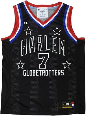 Harlem Globetrotters Too Tall # 7 Black Replica Jersey by Champion