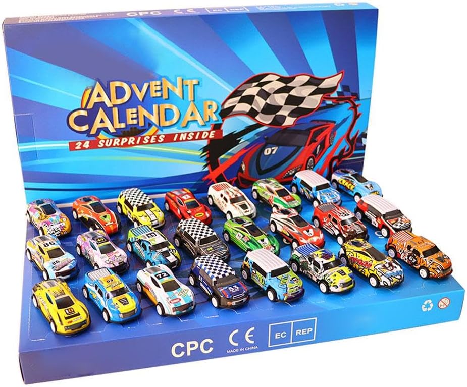 2024 Christmas Advent Calendar, 24 Days Countdown Calendar Diecast Car Set, Christmas Holiday Advent Calendar Party
